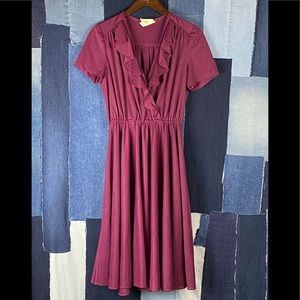 Lori Vintage 70’s Dress w/ Ruffle Detail